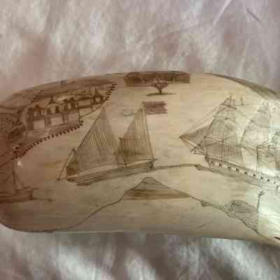 Scrimshaw: New York Harbor and the Roadstead at Gibralter