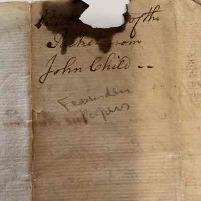 Detail from back of letter
