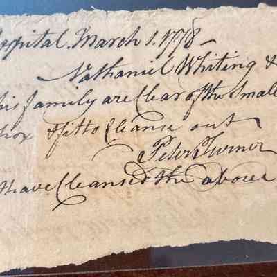 Smallpox Clearance March 1,1778 (Nathaniel Whiting)