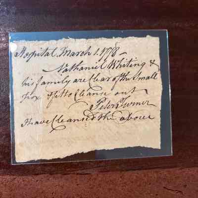 Smallpox Clearance March 1,1778 (Nathaniel Whiting)