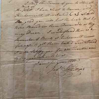 Letter to Capt. Nathan Whiting from Capt. (?) Phillips (1777)