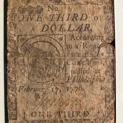 1776 one-third of a dollar