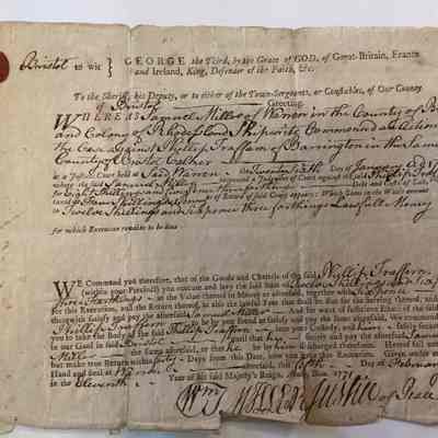 Legal Warrant (1771)