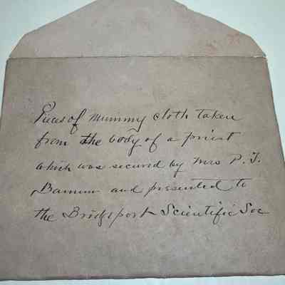 Envelope with description of item