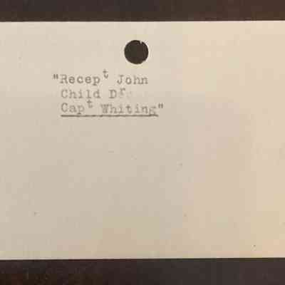Back of related card from historical card catalog