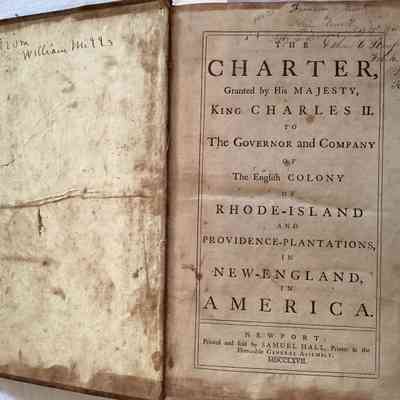 The Charter from King Charles II to the English Colony of Rhode Island (copy 2)