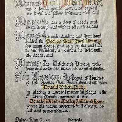 Proclamation of Donal Wilson Medley