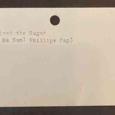 Back of related card from historical card catalog