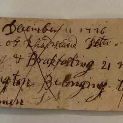 Receipt /Record of Feeding of Soldiers (1776–1777)