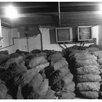 Blount Seafood Corp Warren R.I. storage room 25x20 glossy black and white