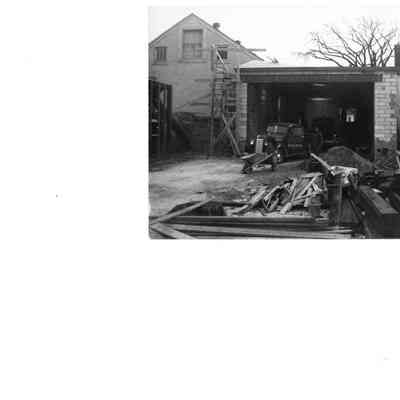 Blount Seafood Corp Warren R.I. woodpile 25x20 glossy black and white