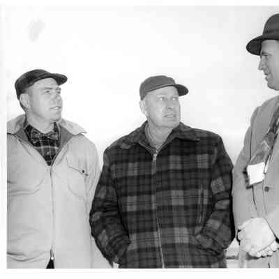 Blount Seafood Luther Blount with brother Nelson and Uncle Byron 25x20 black and white glossy