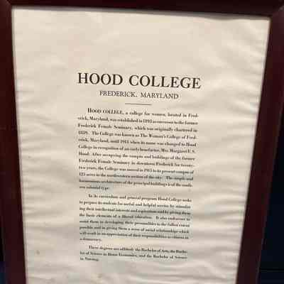 Hood College advert.