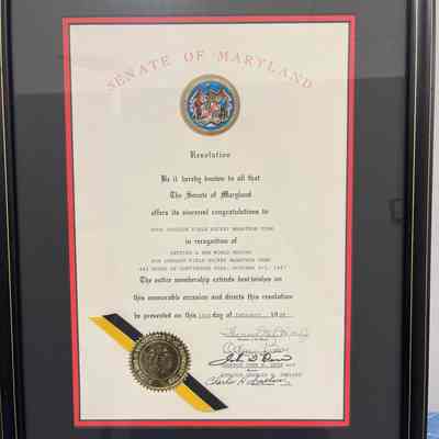 Senate of Maryland, Congratulations (World Record)