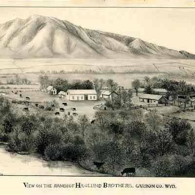 View on the Ranch of Haglund Brothers, Carbon Co. Wyo.