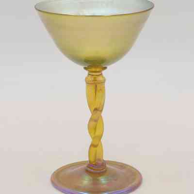 Tiffany Favrile Glass Goblet.