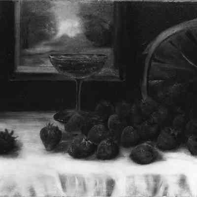 Still Life: Strawberries and a Wine Glass