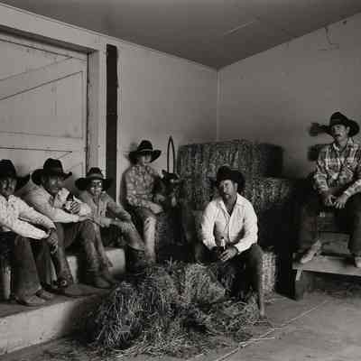 Steve Lewis, Jim Eicke, Monte Wynn, Jason Eicke, Burl Wynn, and Jack Chatfield Bell Ranch, New Mexico