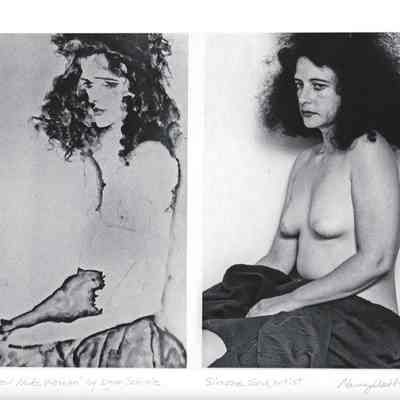 Seated Nude Woman, Egon Schiele-Simon Gad