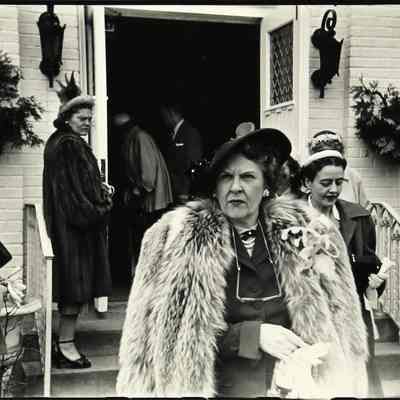 Untitled (Lady in fur coat), 1951