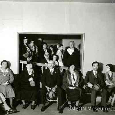 White patients waiting in the outpatient department, University Hospital, Maryland, 1934