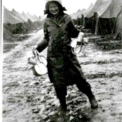 Alma at camp Lucky Strike, France, January 1945