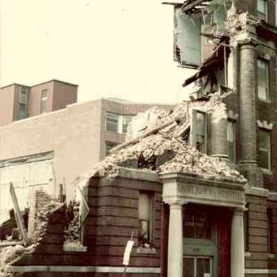 Demolition of University Hospital, Lombard and Green Streets, August 25, 1974