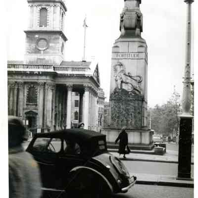 Detail, Edith Cavell Memorial, London, England, ca. 1955