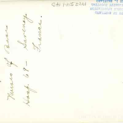 1997.24..143 verso: Nurses Home and Nurses of Base Hosp. 69- Savenay France, 1919
