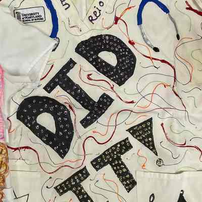 Decorated Scrub Shirt