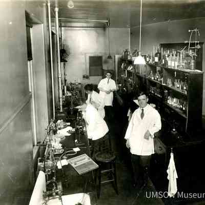 Supervisor and Workers in Laboratory, University Hospital, Maryland, 1920