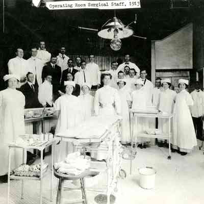 University Hospital Surgical Staff in Ampitheatre, 1913