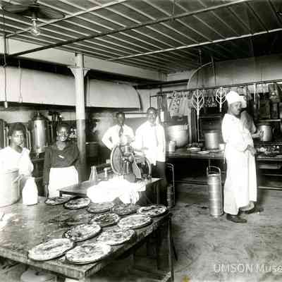 Staff and Cooks in Kitchen, University Hospital, Maryland, 1920
