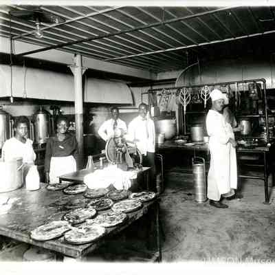 Staff and Cooks in Kitchen, University Hospital, Maryland, 1920