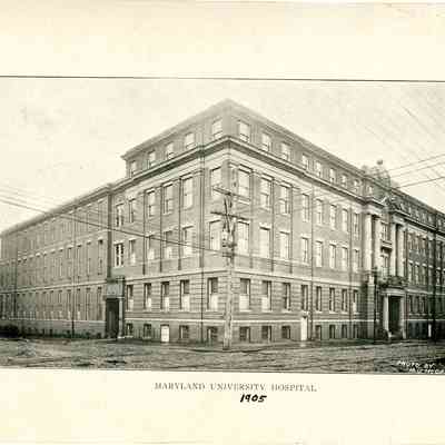 Maryland University Hospital Exterior, 1905