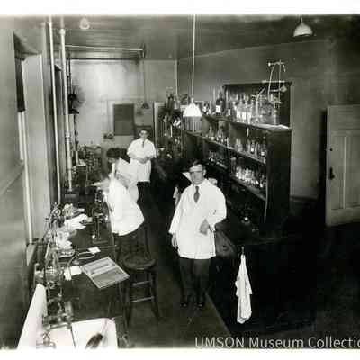 Supervisor and Workers in Laboratory, University Hospital, Maryland, 1920