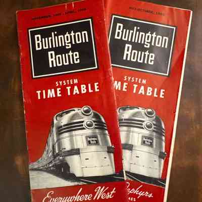 Timetables-CB&Q