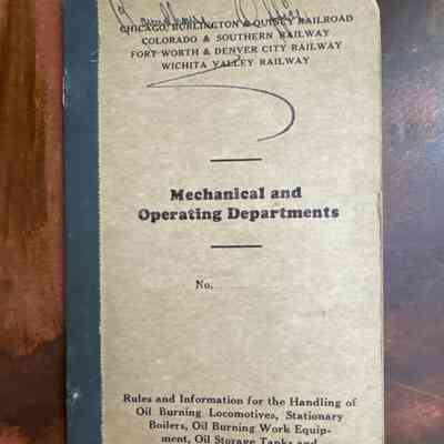 Rules for Handling Oil Burning Locomotives
