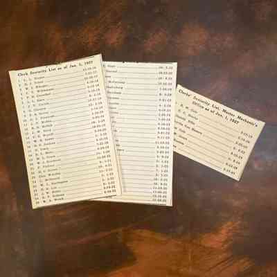 Clerks’ Seniority Lists