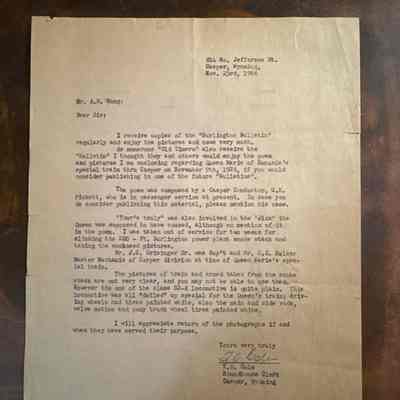 Letter-Burlington Bulletin