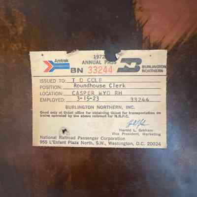 Amtrak Pass-Tom Cole