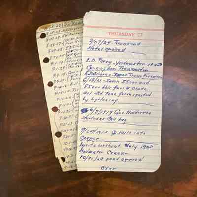 Tom Cole Diary Pages