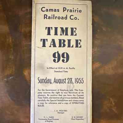 CPR Timetable No. 99