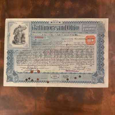 Stock Certificate-B&O