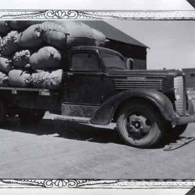 Ranch Truck with Wool Sacks
