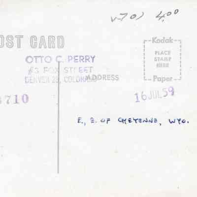 Back of card with description.