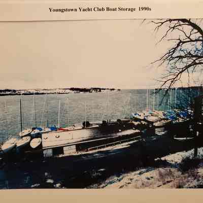 Sailboats stored for the winter