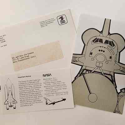 Invitation to first launch of NASA's Space Shuttle Challenger January 28, 1983