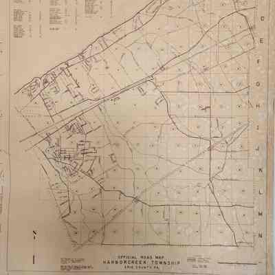 Official Road Maps of Harborcreek Township, 1980 and 1989
