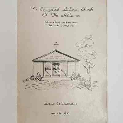The Evangelical Lutheran Church of the Redeemer Service of Dedication, March 1, 1953